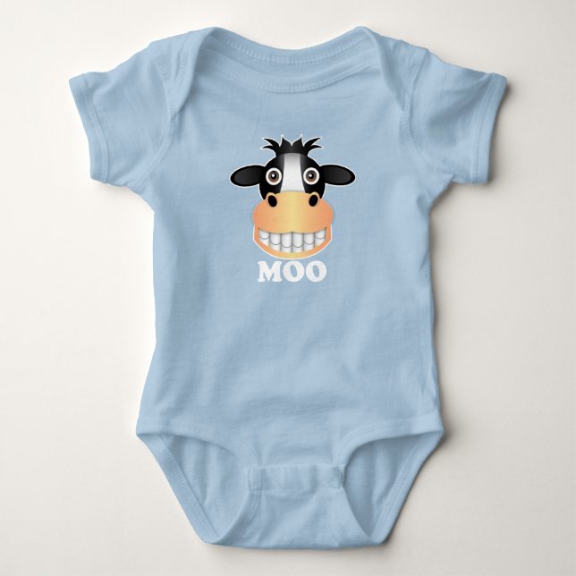 Moo - Baby Jersey Bodykostym T Shirt (Framsida)