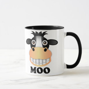 Moo - Black 11 oz Ringer Mugg 