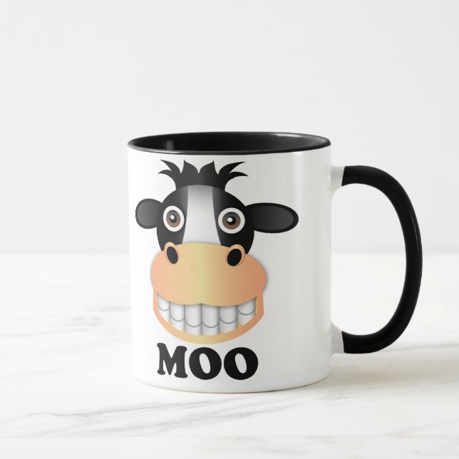 Moo - Black 11 oz Ringer Mugg  (Höger)