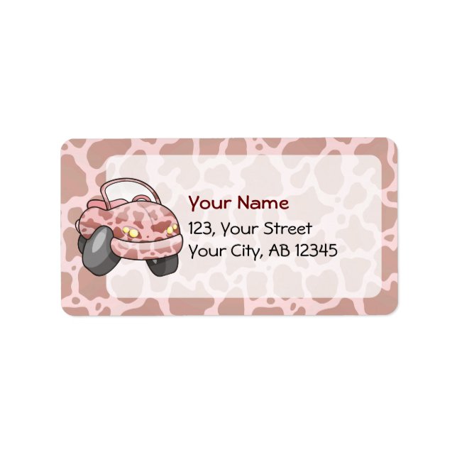 Moo Car Adressetikett (Framsidan)