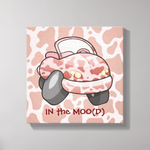 Moo Car Canvastryck