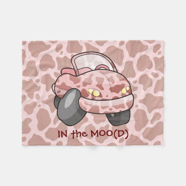 Moo Car Fleecefilt (Framsidan (Horisontell))