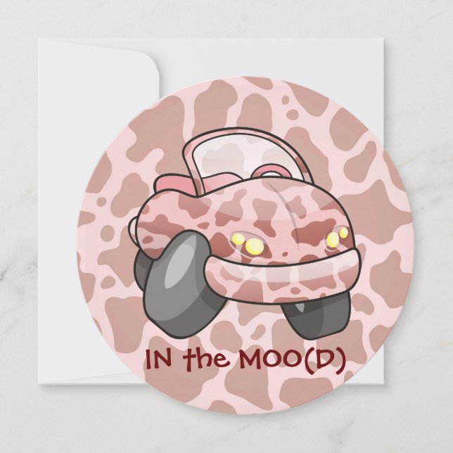 Moo Car Inbjudningar (Framsida)