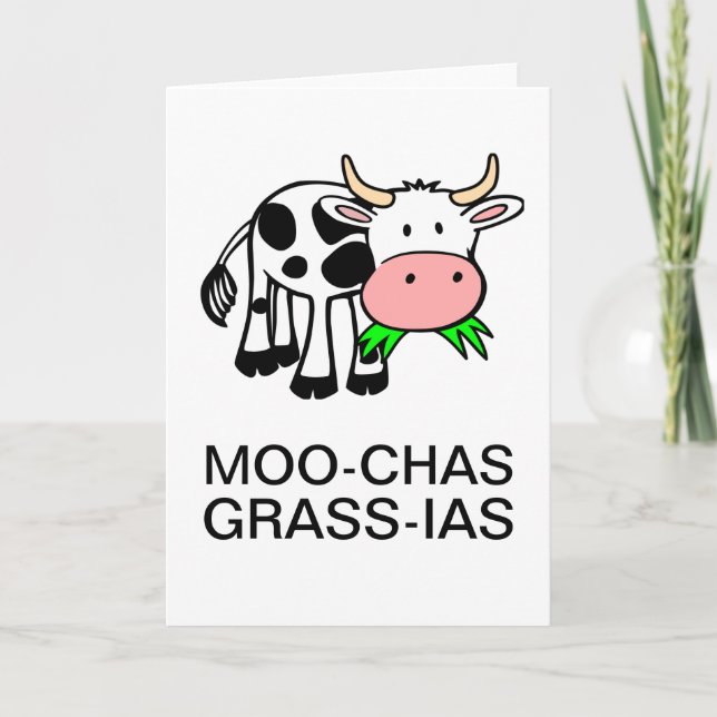 Moo-chas-grass-ias-kort (Muchas Gracias) Tack Kort (Framsida)