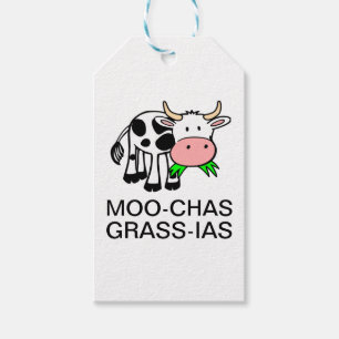 Moo-chas Grass-ias (Tack) Gift-Märkre Presentetikett