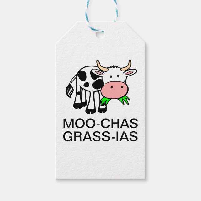Moo-chas Grass-ias (Tack) Gift-Märkre Presentetikett (Framsidan)