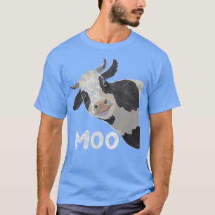 Moo Cow Cattle Heifer Farmer Anime Kawaii Distress T Shirt
