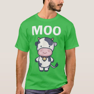 Moo Cow Funny Farmer Cow för Vuxnor Kids Boys och T Shirt