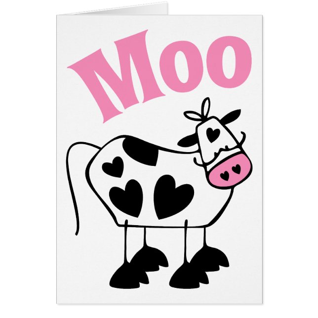 Moo Cow Hälsningskort (Framsidan)