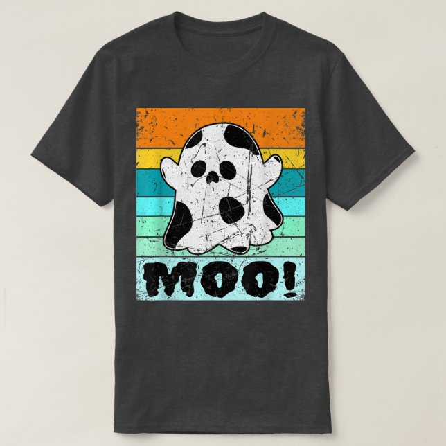 Moo Cow Skriv ut För manar kvinnor Kids Halloween- T Shirt (Design framsida)