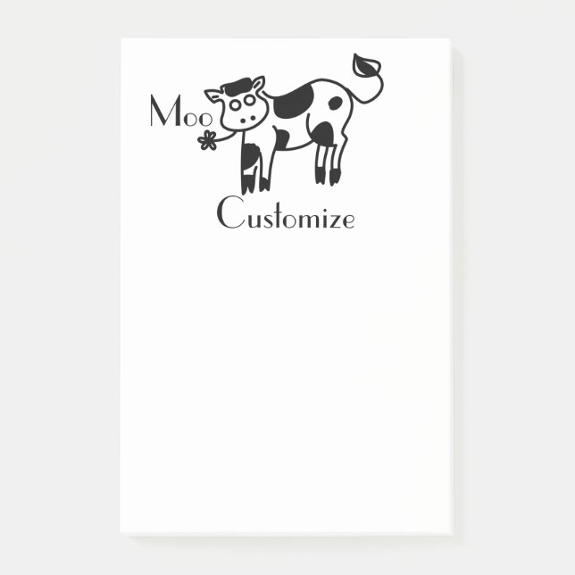 Moo Cow Thunder_Cove Post-it Block (Framsida)