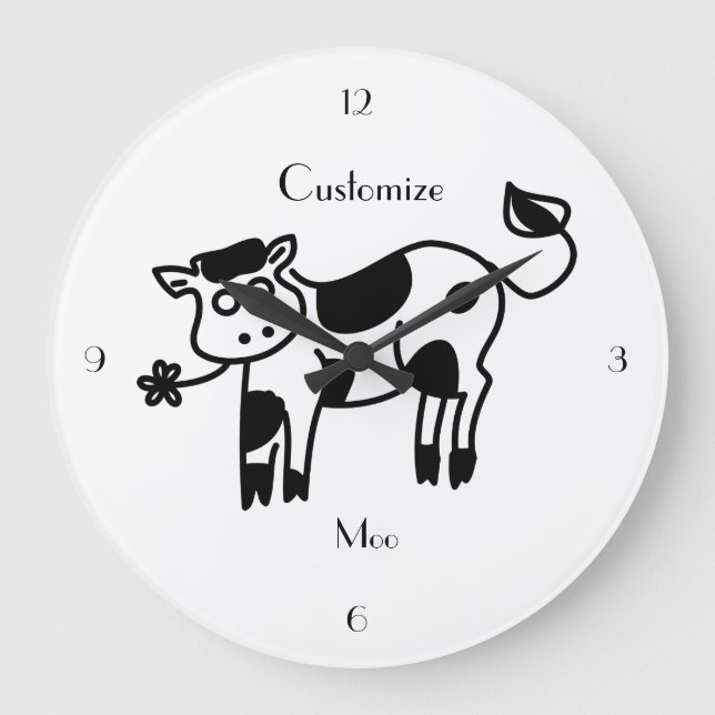 Moo Cow Thunder_Cove Stor Klocka (Framsida)