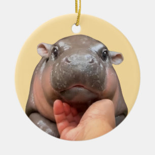 Moo Deng 2024 Julgransprydnad Keramik