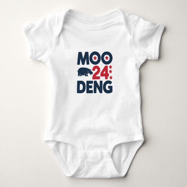Moo Deng 2024 Moo Deng Moo Deng Cute Baby Hippo T Shirt (Framsida)