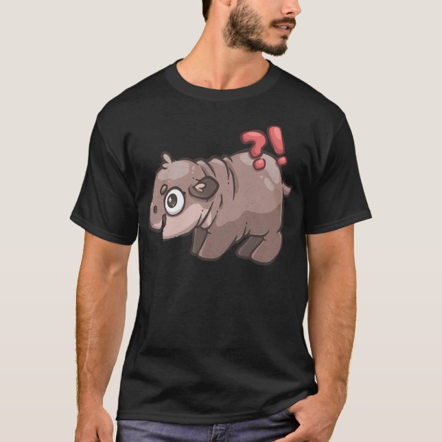 Moo Deng Baby Arg Hippo T Shirt (Framsida)