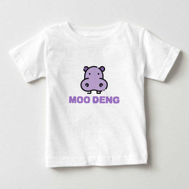 Moo Deng Baby Hippo T Shirt (Framsida)
