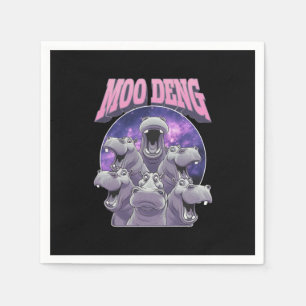 MOO-DENG BERÖMD BABY PIGMY HIPPO MOODENG PAPPERSSERVETT