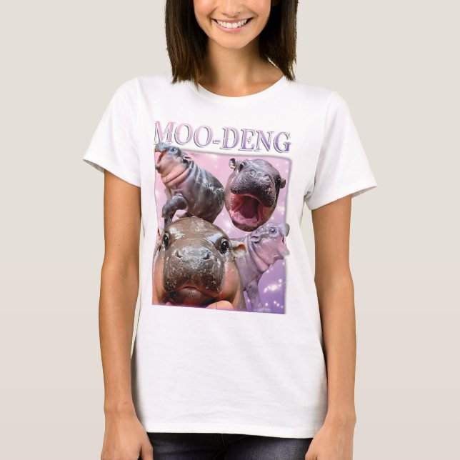 MOO-DENG BERÖMD BABY PIGMY HIPPO MOODENG T SHIRT (Framsida)