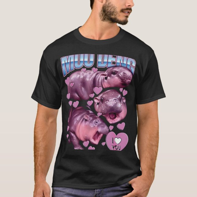 MOO-DENG BERÖMD BABY PIGMY HIPPO MOODENG T SHIRT (Framsida)