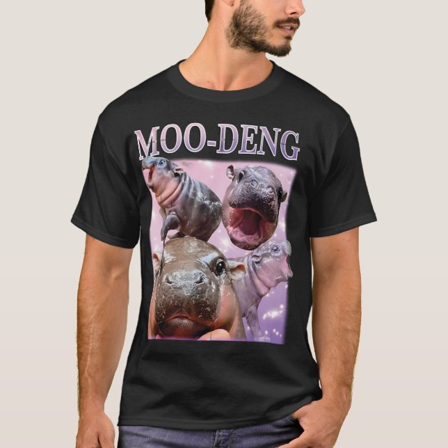 MOO-DENG BERÖMD BABY PIGMY HIPPO MOODENG T SHIRT (Framsida)