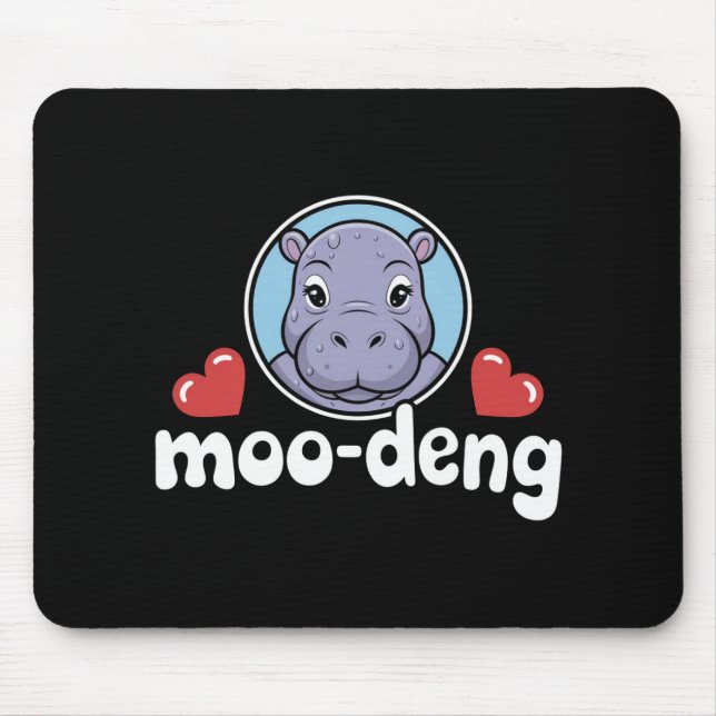 Moo Deng Bouncy Gris i Thai Bild Baby Hippo Musmatta (Framsidan)