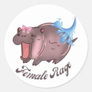 Moo Deng Cute Baby Hippo Pygmy Funny Animal Runt Klistermärke