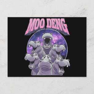 MOO-DENG DEN BERÖMDA BABYPYGMÉFLODHÄSTEN MOODENG VYKORT