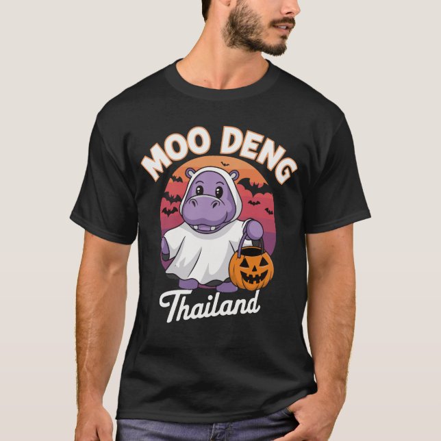 Moo Deng: Den dystra Hippo T Shirt (Framsida)