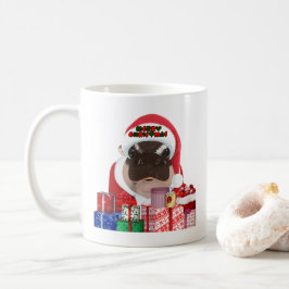 Moo Deng Flodhäst för God Jul Kaffemugg