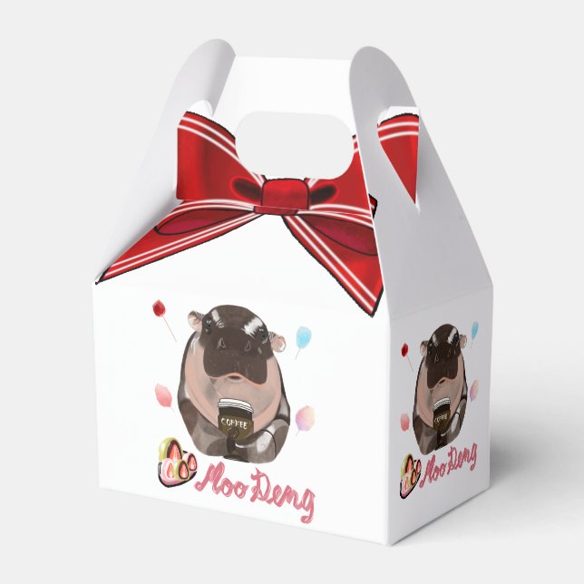 Moo Deng Flodhäst  Presentaskar (Framsidan Sidan)