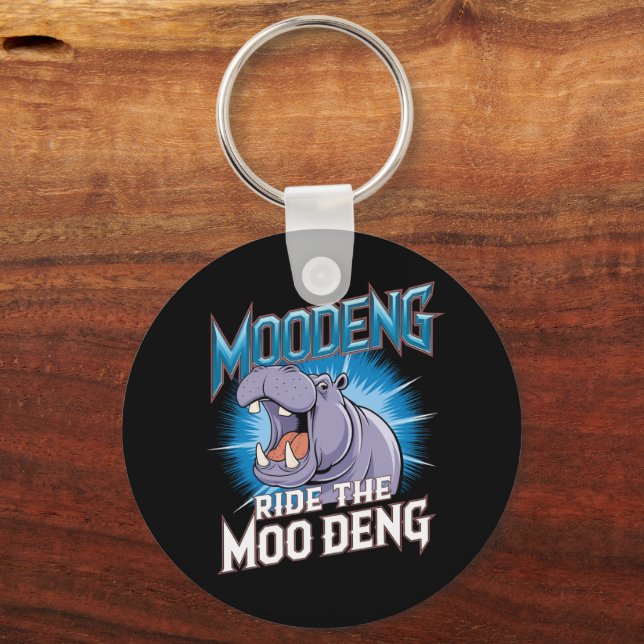 MOO DENG Flodhäst Ritt MOO DENG Nyckelring (Framsida)