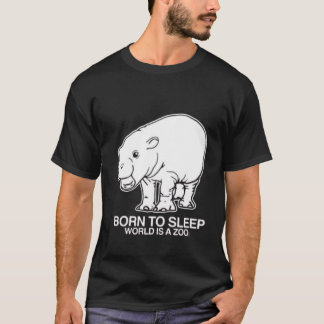 Moo deng, född i sömn, världen är ett zoo T-Shirt