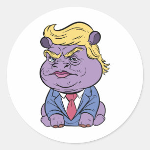 Moo Deng for Trump Stickers, Donald Trump 2024 Runt Klistermärke