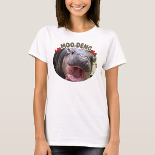 Moo Deng Glad Flodhäst Meme T Shirt