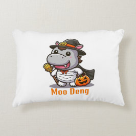 Moo Deng Halloween Pillow Prydnadskudde