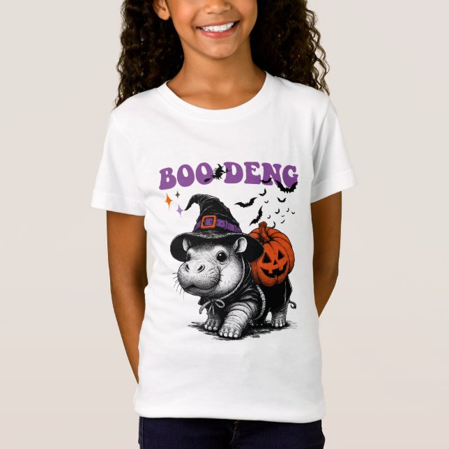 Moo Deng Halloween T Shirt (Framsida)