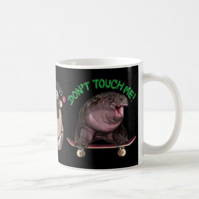 Moo Deng Hippo från Thailand Kaffemugg (Höger)
