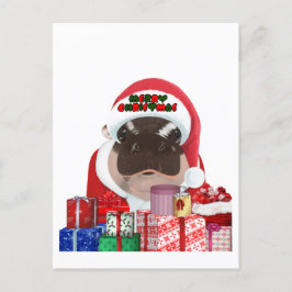 Moo Deng Hippo jul Vykort