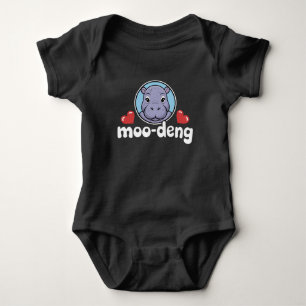 Moo Deng Studsugga gris i thailändsk bild Babyflod T Shirt