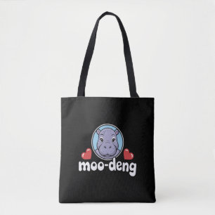 Moo Deng Studsugga gris i thailändsk bild Babyflod Tygkasse