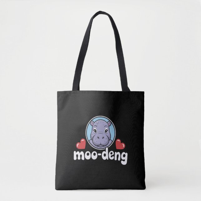 Moo Deng Studsugga gris i thailändsk bild Babyflod Tygkasse (Framsida)