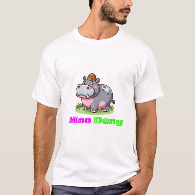 Moo Deng (Thai Hippo) T Shirt (Framsida)