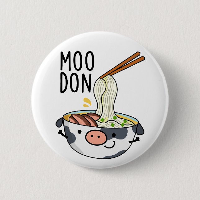 Moo-don Funny Udon Pun Knapp (Framsida)