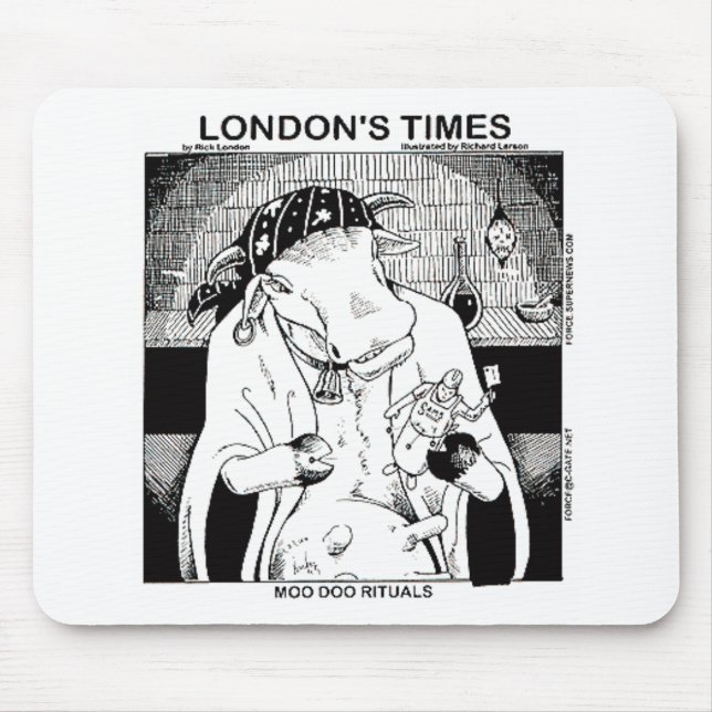 Moo Doo Rituals New Orleans Cow Funny Gifts Musmatta (Framsidan)