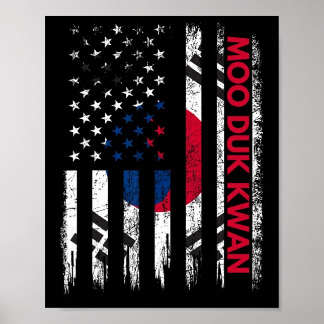 Moo Duk Kwan Karate Martial Arts Training Koref Poster (Framsidan)