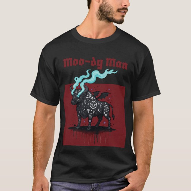 Moo-dy Man T Shirt (Framsida)
