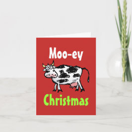 Moo-ey-julklapp - roligt hälsningskort helgkort
