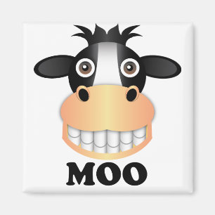 Moo - för 2-tums kvadratisk kvadrat magnet