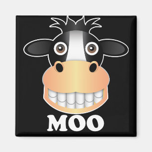 Moo - för 2-tums kvadratisk kvadrat magnet