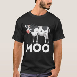 Moo Funny Cow Farmer Cattle Ranch Dairy Farming T Shirt